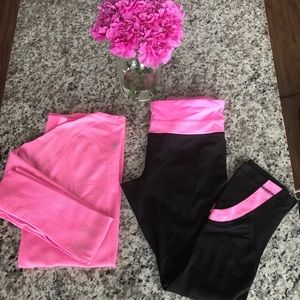 Lululemon Swiftly size 6+ matching inspire crops 4